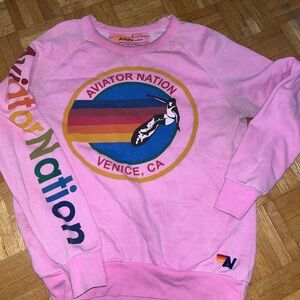 Aviator Nation pink crew